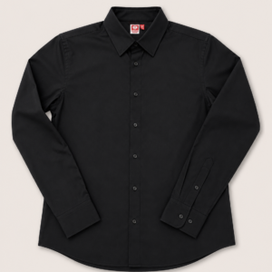 Velsario Ladies Black Formal Shirt — Premium Slim Fit